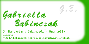 gabriella babincsak business card
